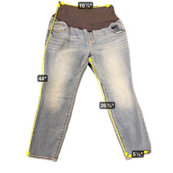 Old Navy Women's Maternity Jeans Skinny Full Panel Blue Med Wash Size 20 Short - Picture 3 of 14